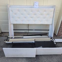 White Queen Bedframe With Light System