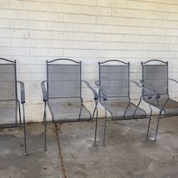 Metal Chairs Set Of Four 