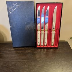 Vintage Neiman Marcus Steak 4 Melron Knives In Box France