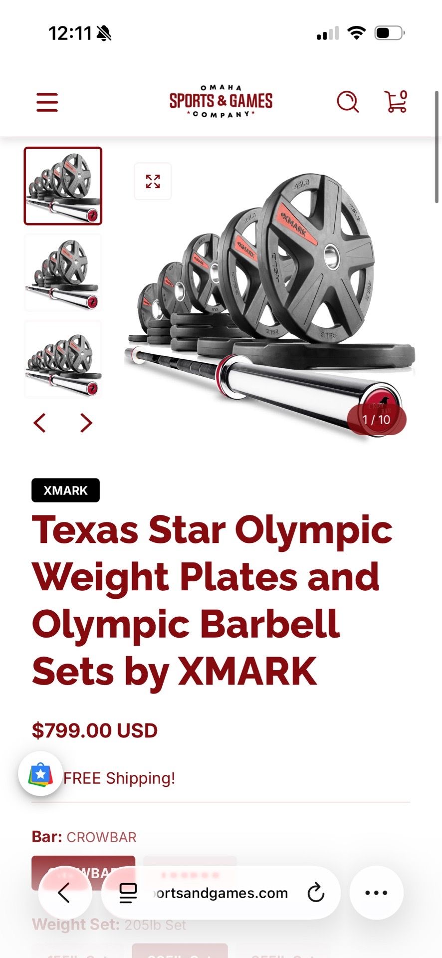 Weights with barbell