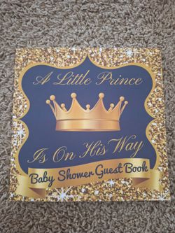 A Little Prince Is On His Way Baby Shower Guest Book