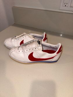 Size 8 Nike Cortez White Red Blue Sneakers