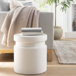 Round Ceramic End Table