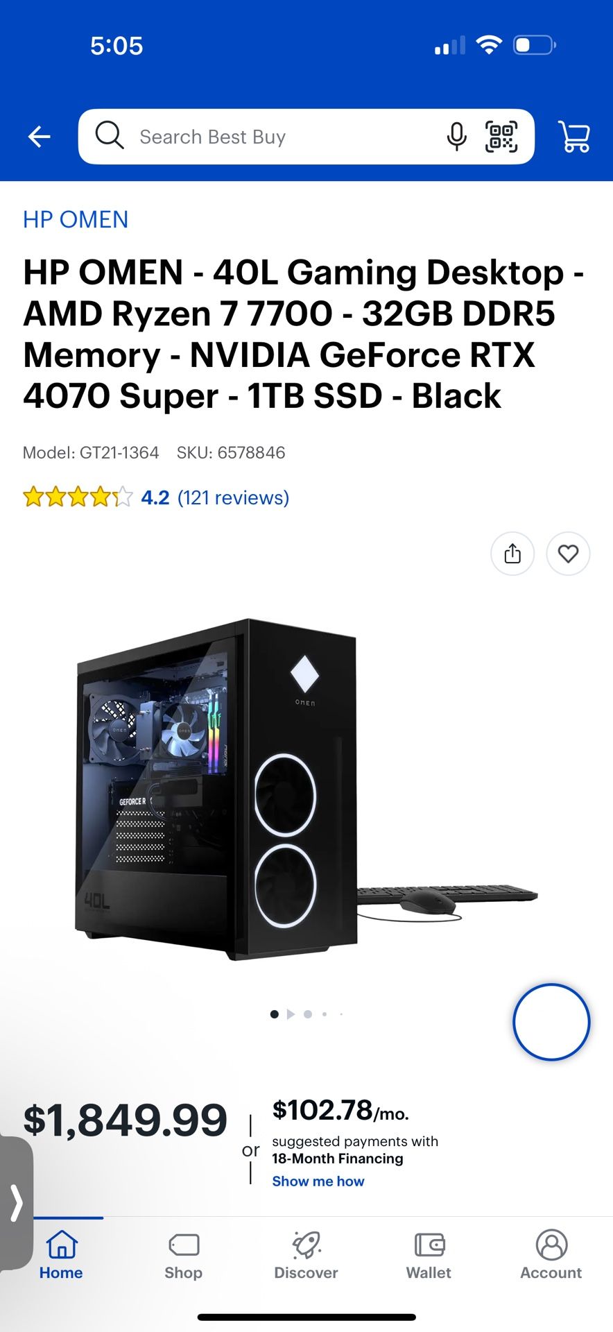 Gaming PC ( HP Omen Ryzen 7 700 1TB)