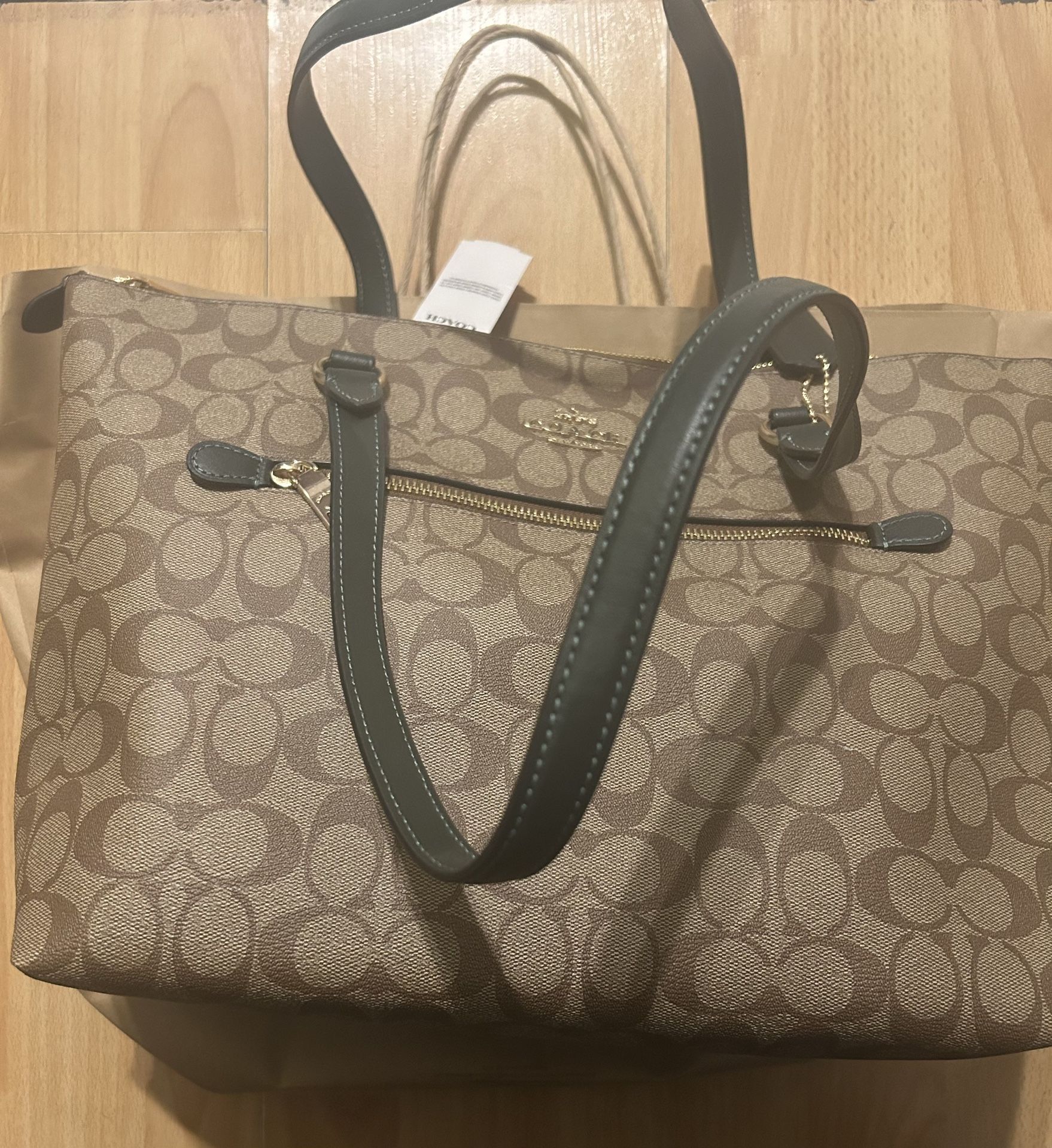 Coach Signature Gallery Tote Bag - Canvas Khaki