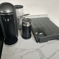 Nespresso Vertuo + Milk Frother + Pod Holder