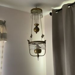 Antique Oil burning Hanging Lamp