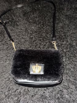 Black Furry Juicy Couture Crossbody Bag