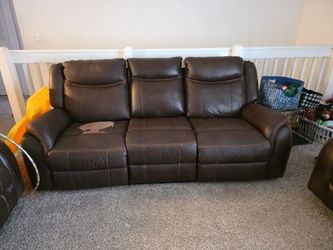 Couches with charger and an rocking chair