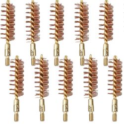 10 pcs 45 cal brass core pro rifle brass core bronze bore brush (45)