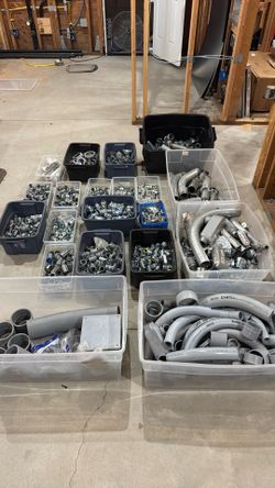 Retired Electrician Surplus – NEW EMT, Rigid & PVC Electrical Fittings | Myers Hubs, Conduit Bodies, Ground Bars | $5,000+ Replacement Value