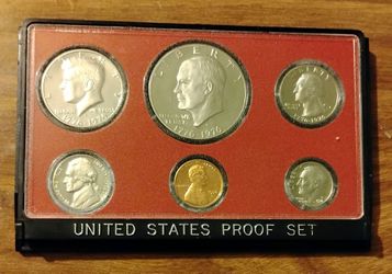 USA America 1976 Bicentennial Proof set coins including Eisenhower IKE large  Dollar coin