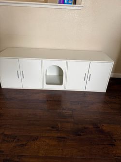 Cat Litter Box Enclosure Furniture, Pet House and Hidden Litter Box
