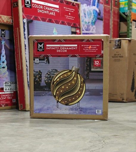 Infinity Ornament Christmas Decor Gold