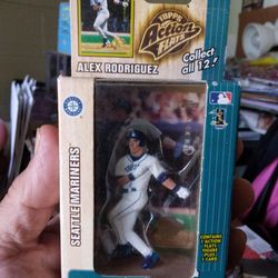 ALEX RODRIGUEZ 1999 TOY FIGURE/ BASEBALL CARD NEW😀