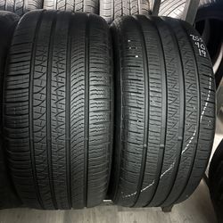 PAIR OF TIRE 255 40 19 PIRELLI 85% LIFE