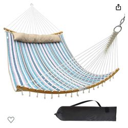 New Two Person Portable Hammock & Spreader With Carrying Case. Brand New Never Used.