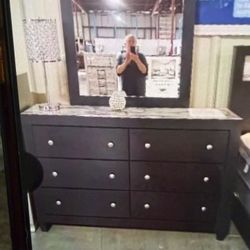 Dresser with mirror