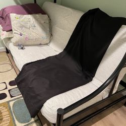 Clean, Almost NEW Zippered Futon Twin Black Mattress Cover/Slipcover SISCOVERS.