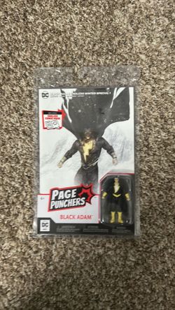 Page Punchers Black Adam figure and Comic