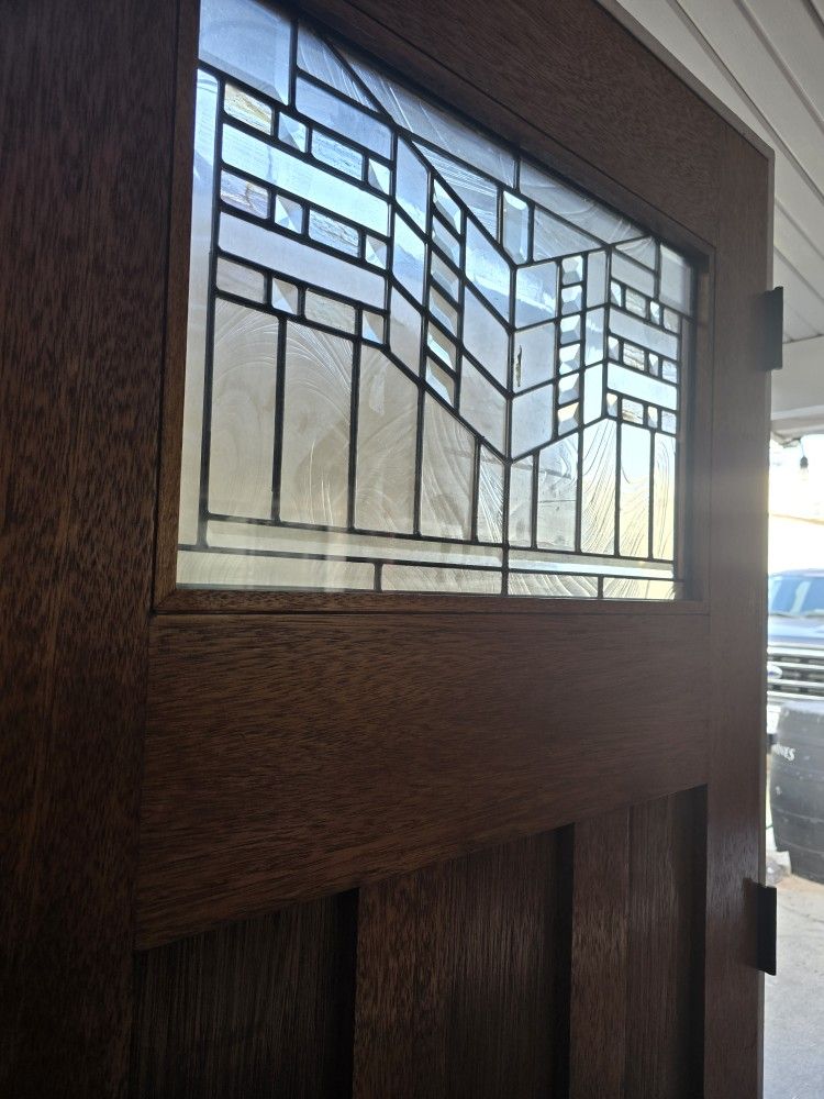 solid wood exterior door, 36 inches by 81 inches high