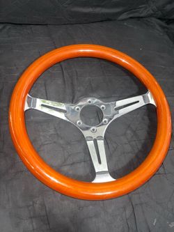 wood steering wheel