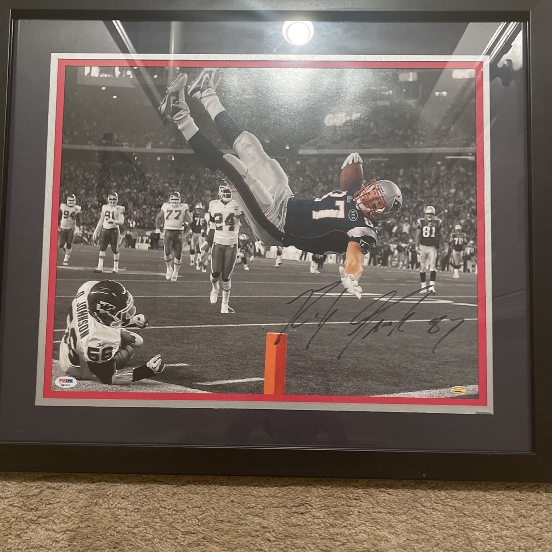 Framed New England Patriots Rob Gronkowski Autographed Signed