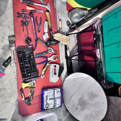 Assortment Of Tools And Dremel  Bits