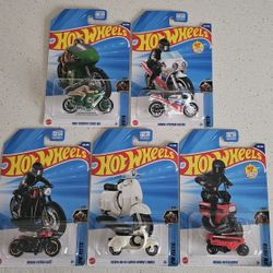 Hot Wheels 2025 HW MOTO Series Complete Set with Treasure Hunt