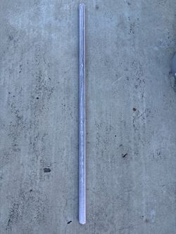 Closet Hanging Rod – White/Silver – Replacement Clothes Bar