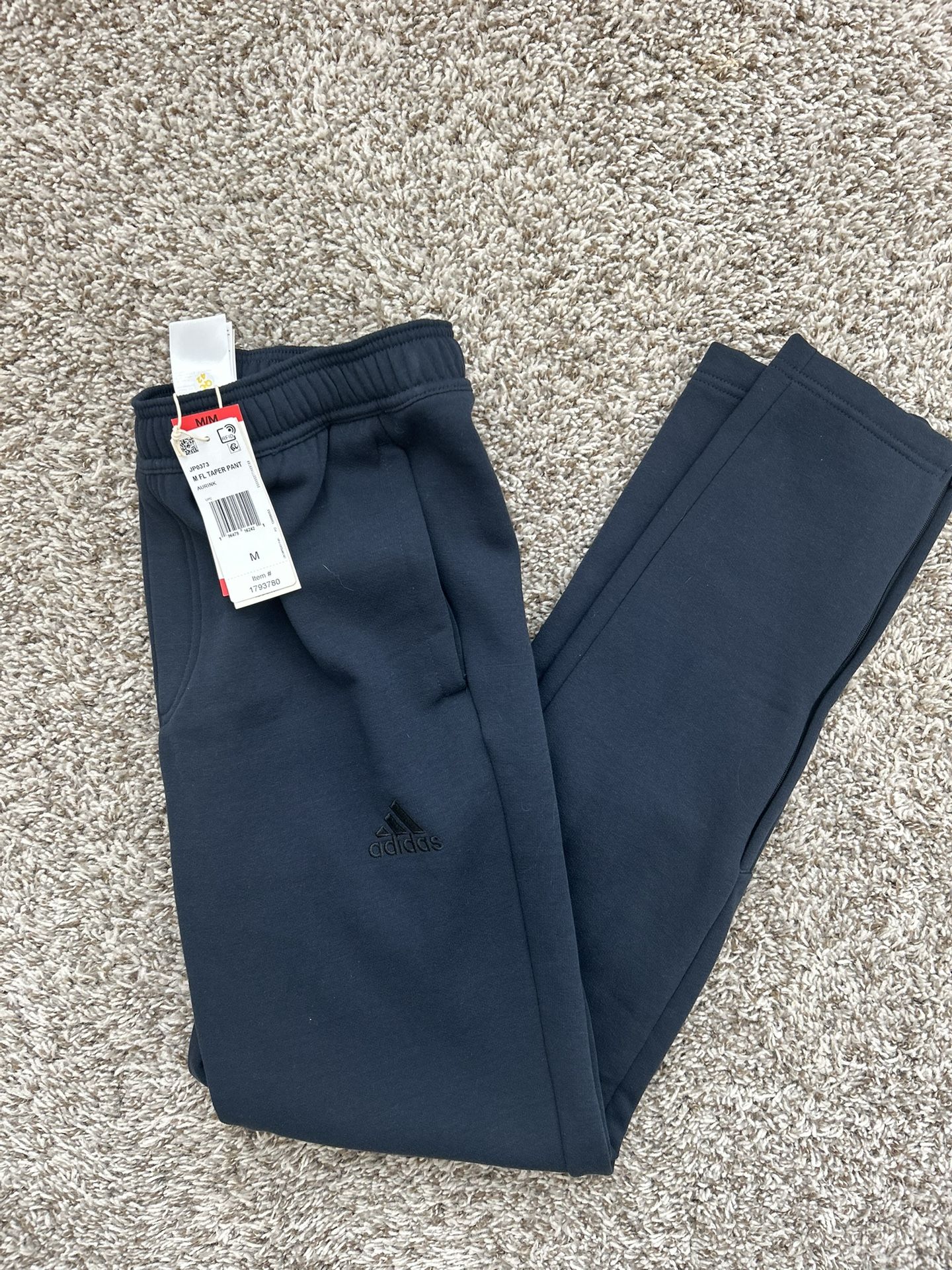 NWT ADIDAS M FL Taper Pant Navy MENS Medium 