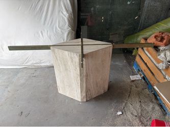 1970s Italian travertine dining table