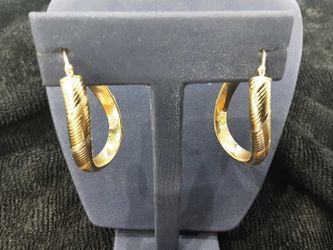 Hoop Earrings - Yellow Gold 14k (.585) 4 grams
