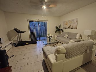 White Leather Sofa & Loveseat Set – $450 OBO