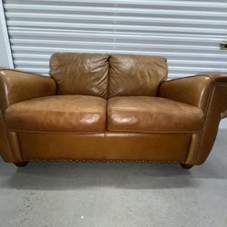 Used Brown Leather Sofa