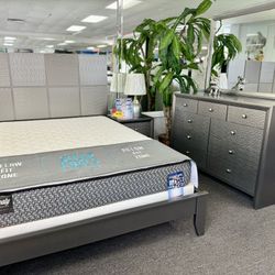 4th Of July Pre Sale🇺🇸Gorgeous Silver 5pc Bedroom Furniture Set Available Crazy Deal Only $699🇺🇸