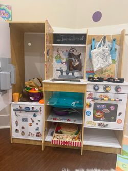 Kids Wooden Play Kitchen Set
