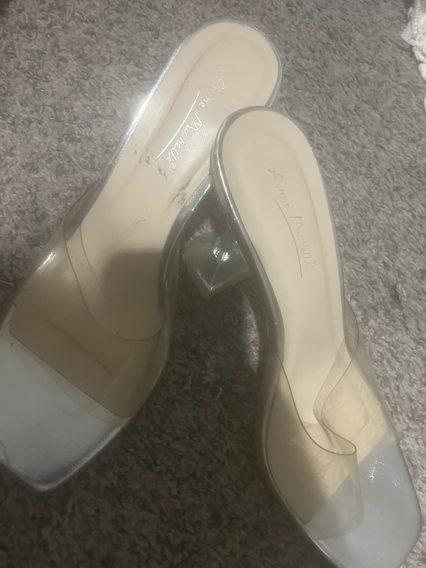 Clear Square Heels