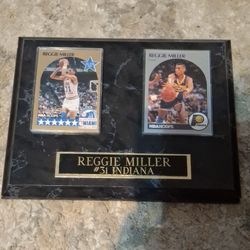Reggie Miller Cards and Frame