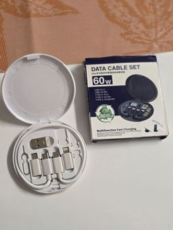 60W Multi Charging Cable Set – USB-C, Lightning & Micro USB – New