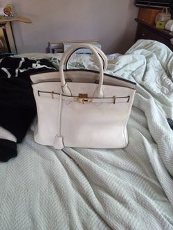 White leather Handbag