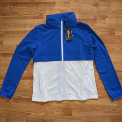 Ralph Lauren RLX Women's S Golf Jacket Power Stretch  Hybrid Full Zip Hooded Blue Size S