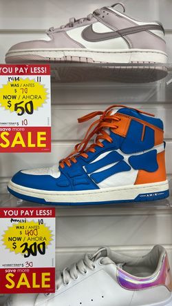 Amiri High-Top Sneakers Blue Orange White