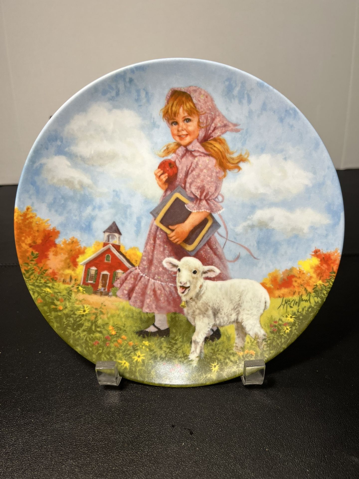 RECO International 1984 7th Issue Mother Goose Plate Mary Had A Little Lamb 8.5”