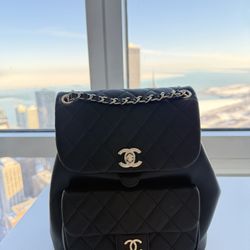 Chanel Quilted Small Duma Drawstring Backpack