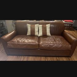 Pottery barn Leather sofa 