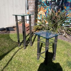 Glass Top Table $10 For Both 