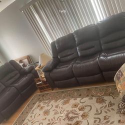 Leather Sofa Set
