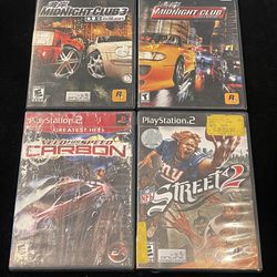 Sony PlayStation 2 PS2 Game Disc Lot of 4| NFL Street Need 4 Speed Midnight Club | POST NINTENDO ERA 