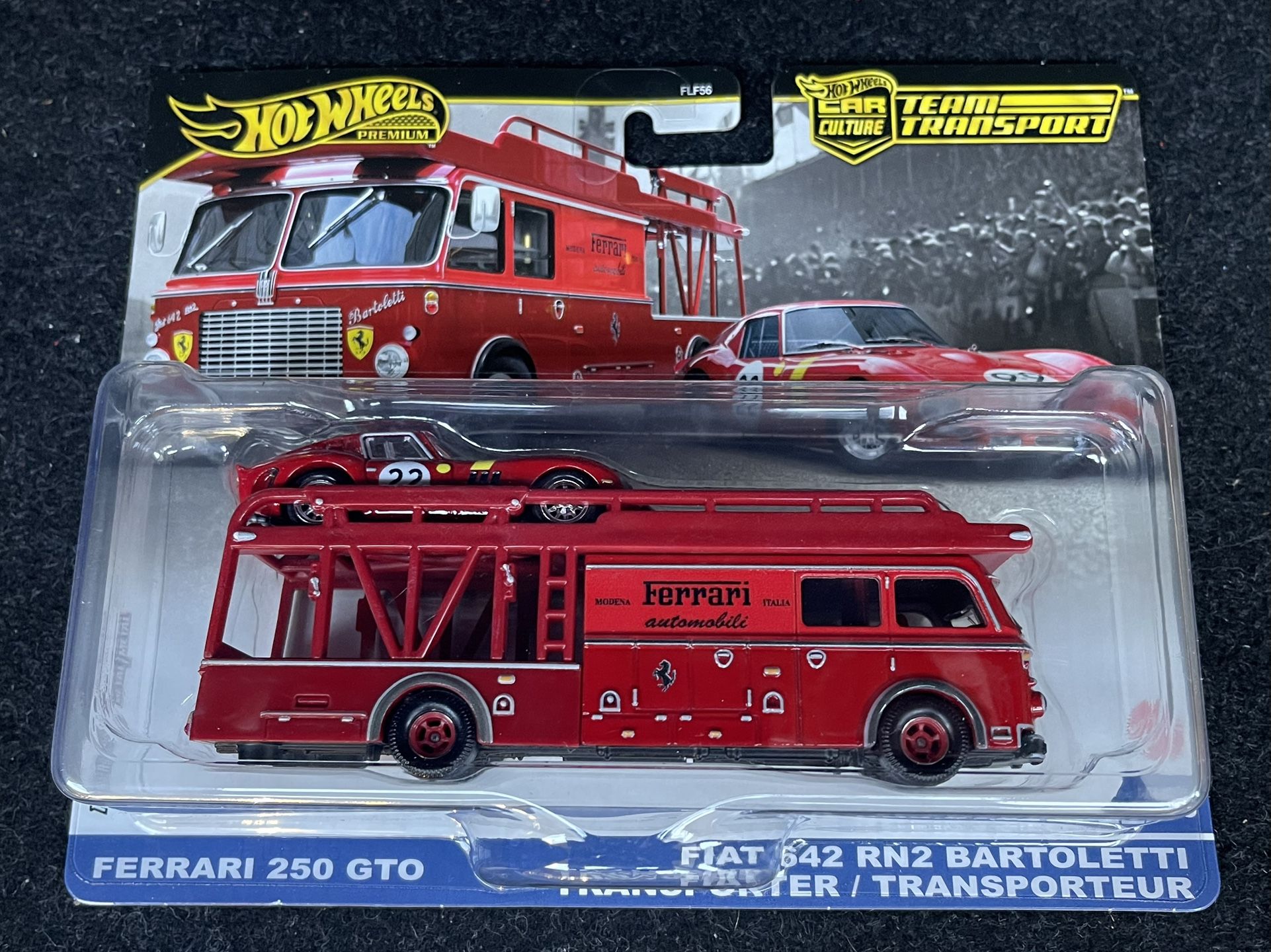 Hot Wheels Premium Team Transport NEW Ferrari 250 GTO and Fiat 642 RN2 Bartoletti